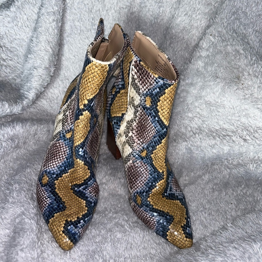 Steve Madden Trista Multicolored Python Block Hee… - image 2